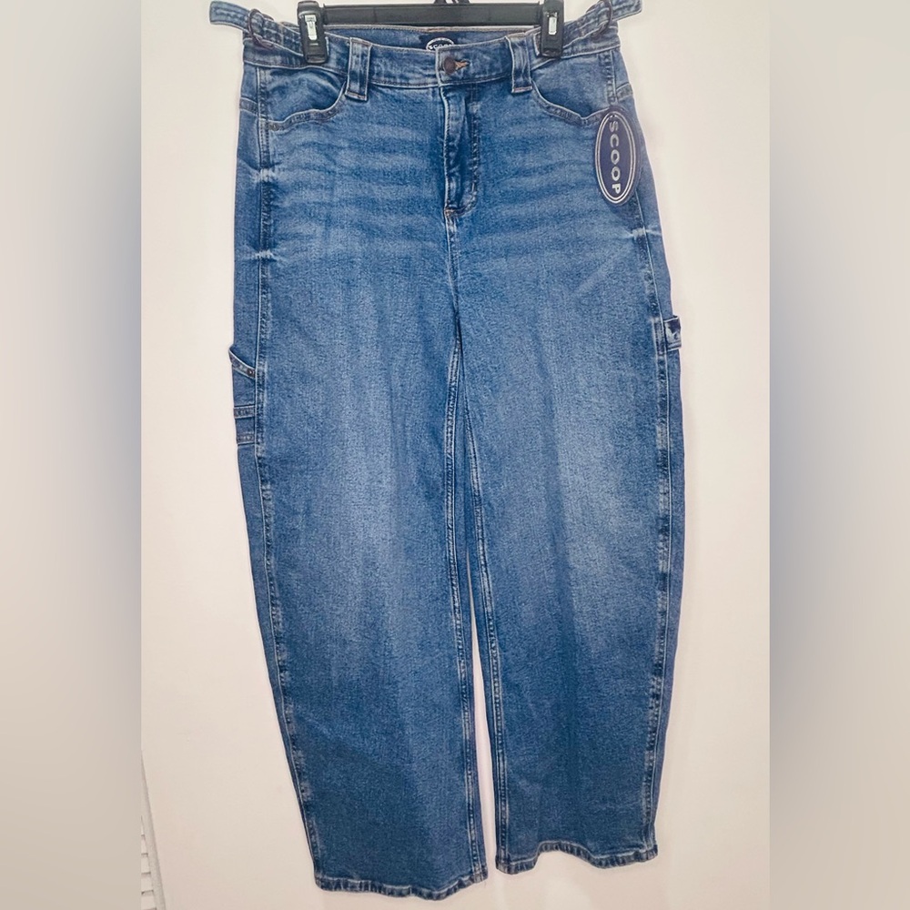 Stylish Blue Wide Leg Women's Jeans - Picture 7 of 8